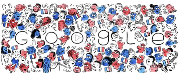 Google Doodle วนชาตฝรงเศส