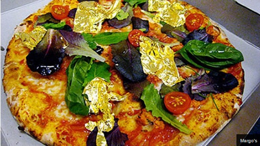 White truffle and Gold Pizza