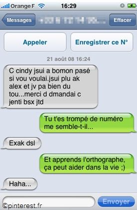 french sms language